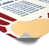 Poster Retro Super Boho Chic Floral Mariage Siège (Coin)