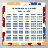 Poster Retro Super Boho Chic Floral Mariage Siège (Devant)