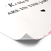 Poster Retro Super combien de baisers nuptiale douche jeu (Coin)