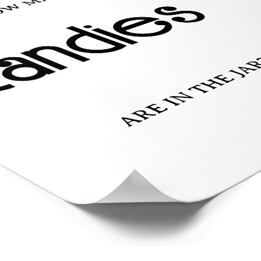 Poster Retro Super - Devinez combien de bonbons jeu Poste (Coin)