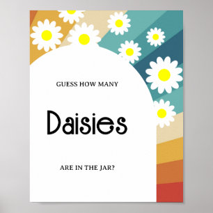 Poster Retro Super - Devinez combien de DAISIES jeu Poste