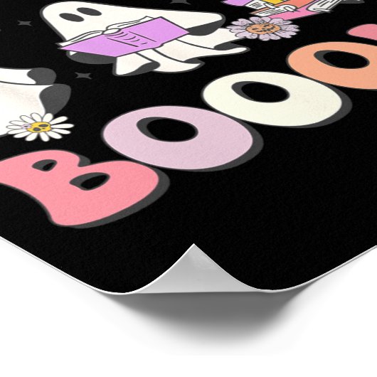 Poster retro Super Lire plus Livres Ghost Boo ghoul drôle (Coin)