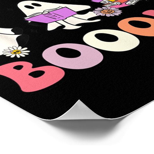 Poster retro Super Lire plus Livres Ghost Boo ghoul Fun H (Coin)
