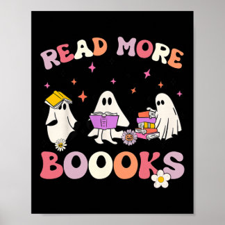 Poster retro Super Lire plus Livres Ghost Boo ghoul Fun H