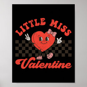 Poster Retro Super Miss Valentine Pour Filles Enfants