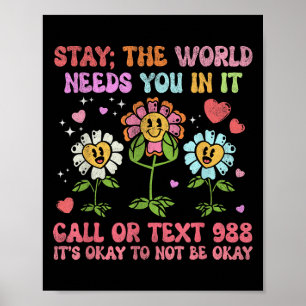 Poster Retro Super Stay World a besoin de vous Suicide Pr