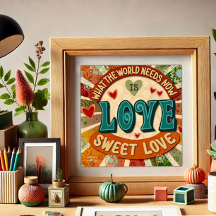 Poster Retro Sweet Love Fun Modern Inspiration Citation