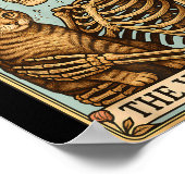 Poster Retro Tabby Cat Valentine's Day Mom Tarot Card (Coin)