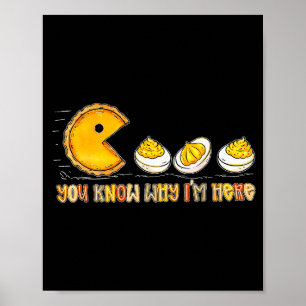 Poster Rétro Thanksgiving Vous savez pourquoi je suis là