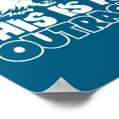 Poster Retro This Is An Outrage Quote Meme Cat Cute Funny (Coin)