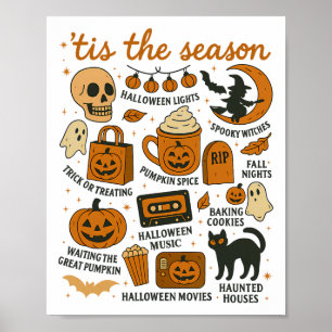 Poster Retro Tis Saison Halloween Saison Automne Fantôme