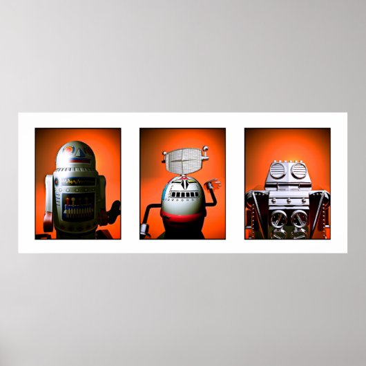 Poster Retro Toy Robot Lineup 01 (Devant)