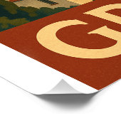 Poster Retro Travel 2025 - Grenade, Espagne (Coin)