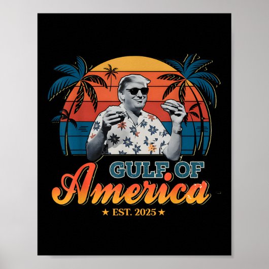 Poster Rétro Trump Chemise Golfe Des États-Unis Amérique  (Devant)
