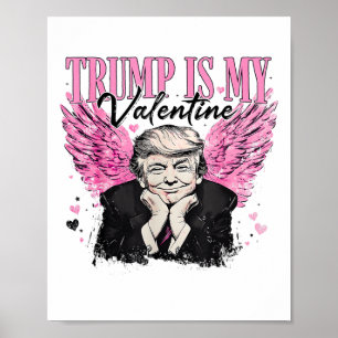 Poster Retro Trump est la Saint-Valentin de Trump