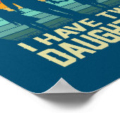 Poster Rétro, tu ne peux pas me faire peur J'ai deux fill (Coin)