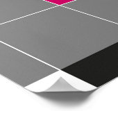 Poster Retro TV pas d'illustration de signal. (Coin)