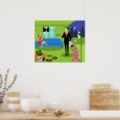 Poster rétro Urban Christmas Couple (Cuisine)