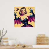 Poster Rétro Vampire femme (Cuisine)