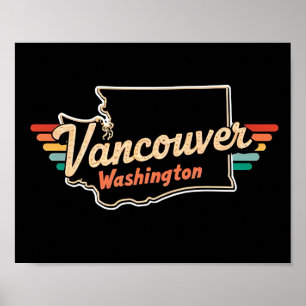 Poster Rétro Vancouver État de Washington