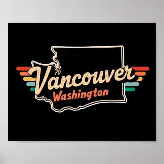 Poster Rétro Vancouver État de Washington (Devant)