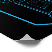 Poster Retro Video Game Arcade Cabinet  (Coin)