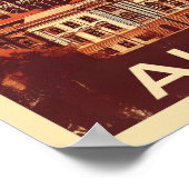 Poster Retro Vienna City Autriche cadeaux skyline (Coin)