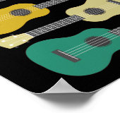 Poster Retro Vintage 5 Ukulele Joueur Hawaï (Coin)