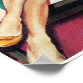 Poster rétro vintage beauté (Coin)