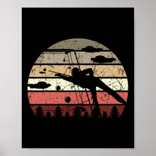 Poster Retro Vintage Billard Jeu 8 Ll Pool Player Tour