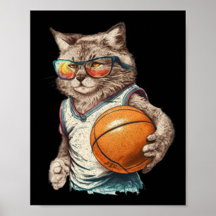 Poster Retro vintage Cat Lecture de l'esquisse