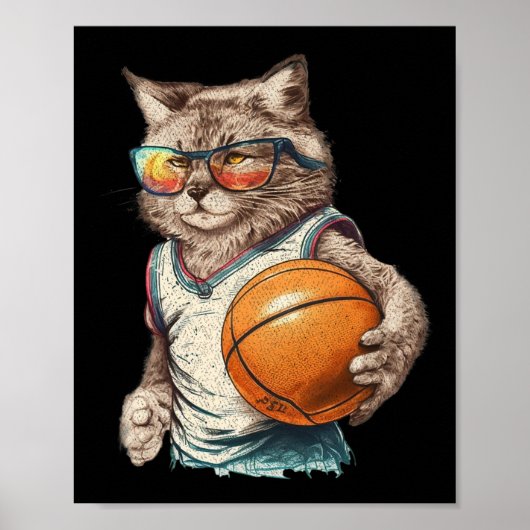 Poster Retro vintage Cat Lecture de l'esquisse (Devant)