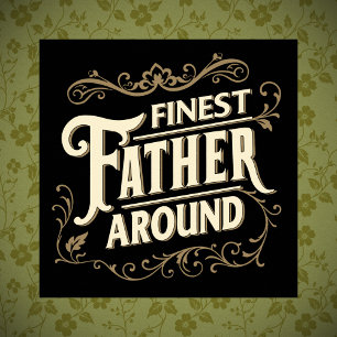 Poster Retro Vintage Cool Élégante Typographie Père Citat