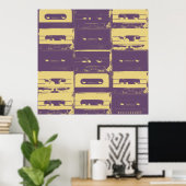 Poster Retro vintage de style audio (Bureau à domicile)