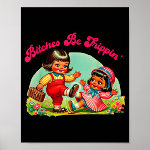 Poster Rétro Vintage Es Déconne Humour Drôle Sarcastique