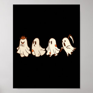 Poster Retro Vintage Fantôme Halloween Boo Tri Ou Treat S