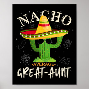 Poster Retro Vintage Funny Nacho Moyenne Great tante Fami