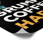 Poster Retro Vintage Grumpy Coffee Harris (Coin)