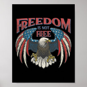 Poster Rétro Vintage La Liberté N'est Pas Gratuite Drapea