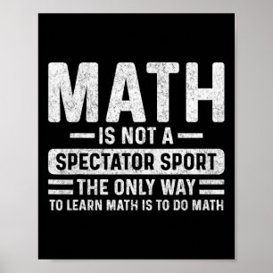 Poster Rétro Vintage Les Maths Ne Sont Pas Un Sport De Sp