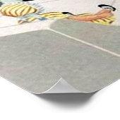 Poster retro vintage Maman cuisine fille (Coin)