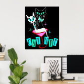 Poster Retro Vintage MCM - Chat CatNip atomique (Bureau à domicile)