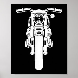 Poster Retro Vintage Motorcycle J'aime mon Motorbik