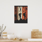 Poster Rétro Vintage Randonnée Chemise Randonnée à thème  (Cuisine)