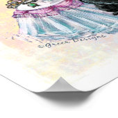 Poster Retro vintage style noir boudoir griffe (Coin)