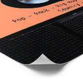 Poster Retro vintage support de cassette (Coin)