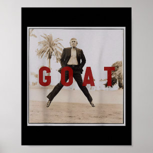 Poster Retro Vintage Trump Chèvre Middle Finger Felon