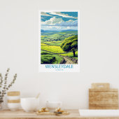 Poster Retro Voyage Wensleydale Yorkshire Wall Art (Cuisine)