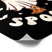 Poster Retro Western Halloween Cute Ghost Funny Boot Scoo (Coin)