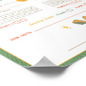 Poster Retro Western Pickleball Game Tracker Sheet  (Coin)